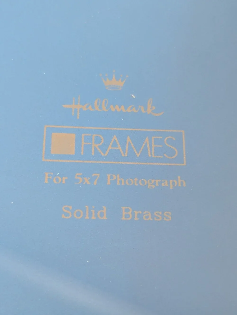 Vintage Hallmark 5x7 Brass Oval Frame With Box